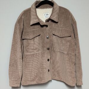 Ci Sono Brown Corduroy Utility Jacket